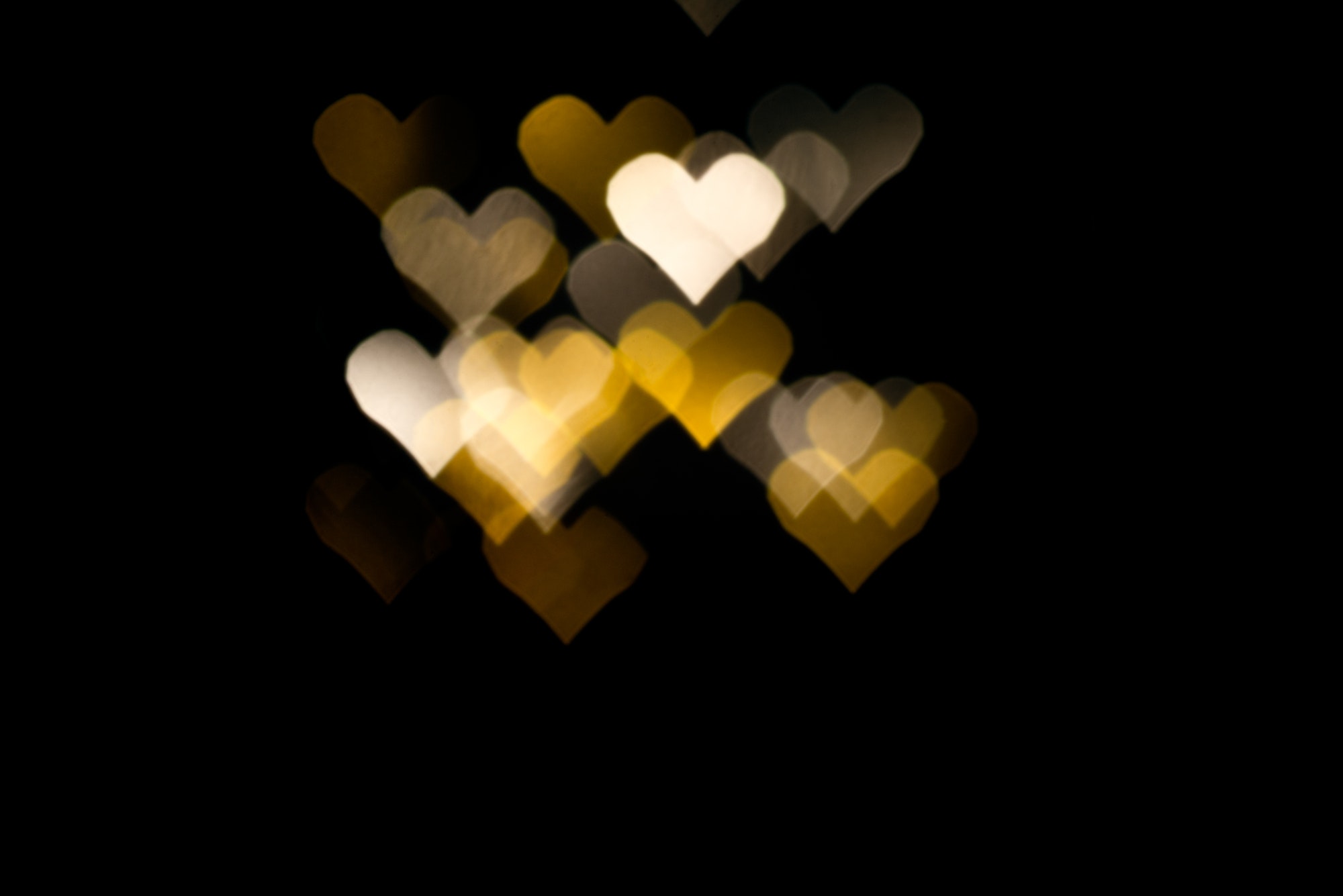 Abstract light, bokeh pattern in heart shape