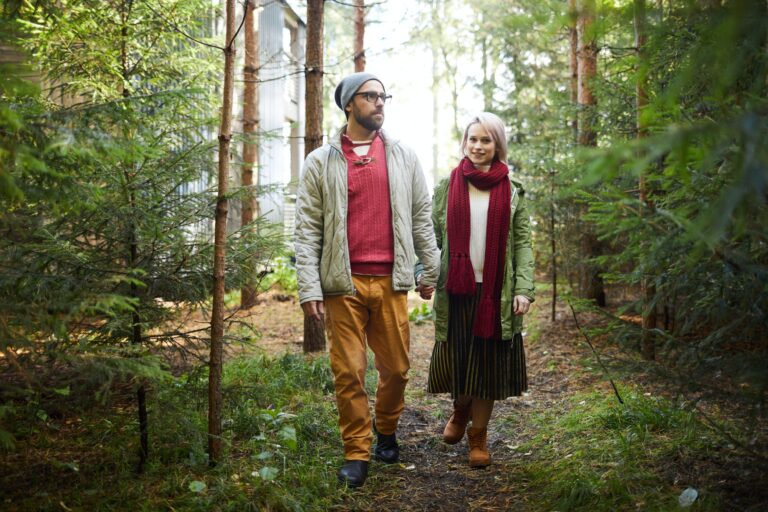 Romantic Walk In Woods