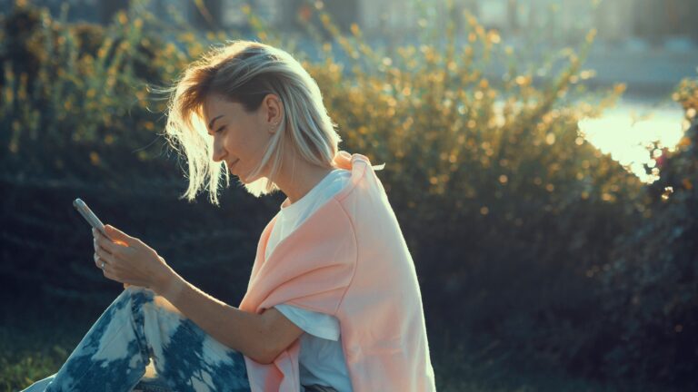 Young girl with a phone