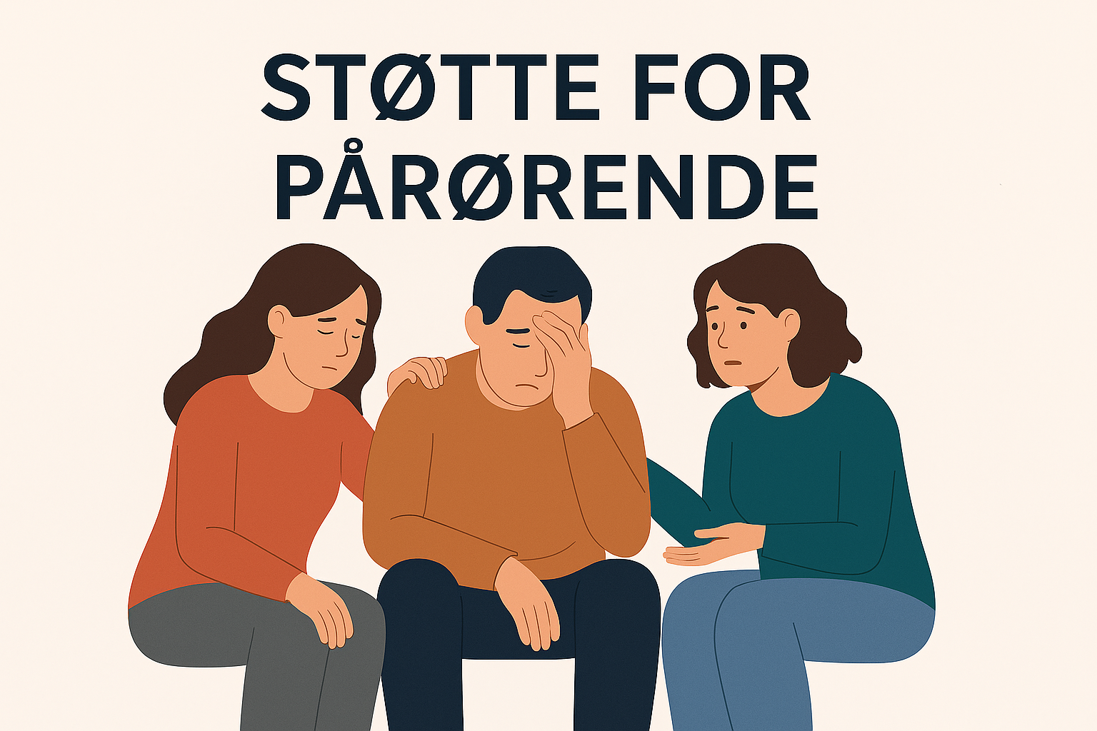 3 personer - støtte for pårørende. Generet af co-pilot