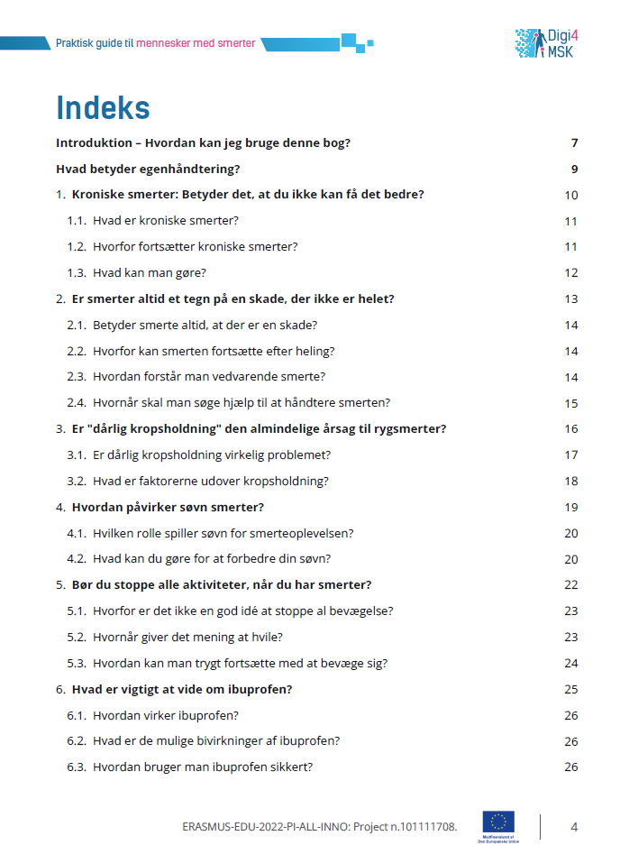 Praktisk guide hvis du lever med muskuloskeletale smerter - del af digi4msk serien (PDF) - Billede 2