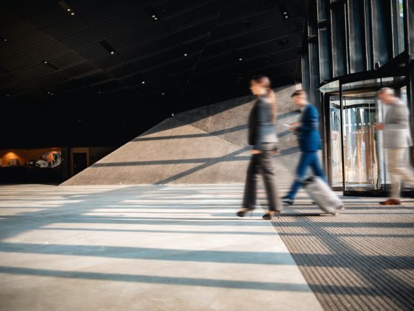 Business people at airport hall